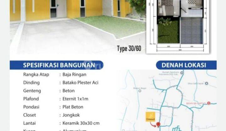 Kpr 1 Jutaan Flat Rumah Murah Bogor Dekat Ciomas, Bogor Kota 2