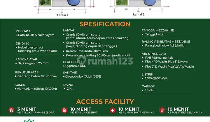 Grand Alifia Rumah 2 Lantai Bogor Dekat Stasiun Cilebut Dan Toll 4