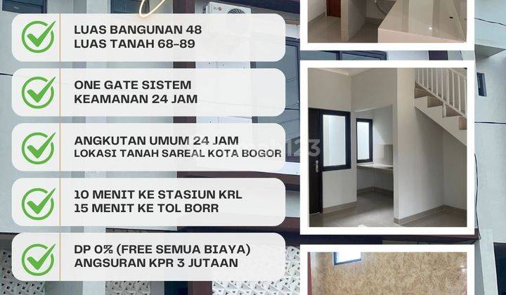 Perumahan Bagus 2 Lantai DP0% Free Biaya Dekat Stasiun KRL, Kota Bogor 2