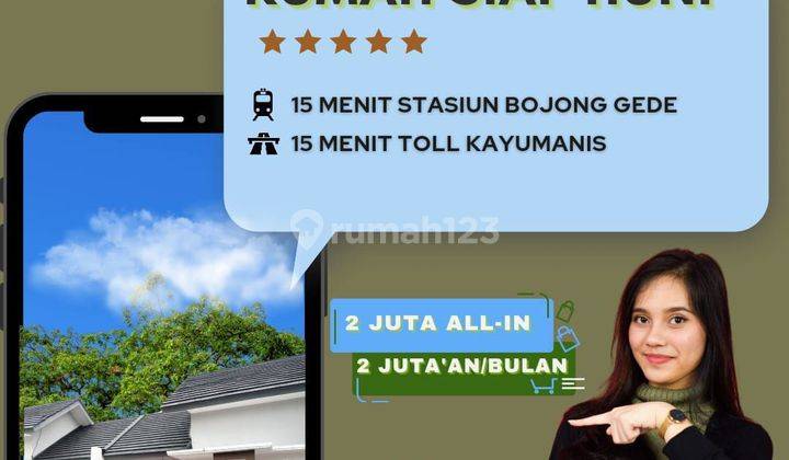 Dijual Rumah Siap Huni 2jt All In Kpr Murah Dekat Stasiun, Bojonggede Bogor 2