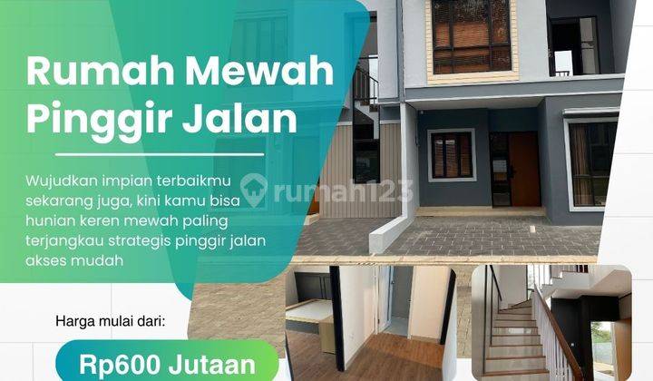 Rumah 2 Lantai Pinggir Jalan SHM Termurah Estetik Kemang Bogor 1