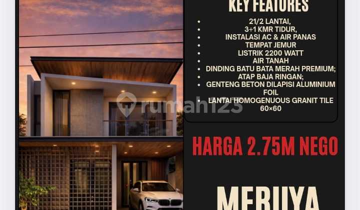 Brand New! Rumah 5X22 Kokoh Premium Meruya Kav Dki Jakarta Barat 2
