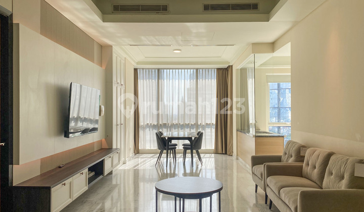 For Rent: Furnished Unit at The Peak Sudirman with Private Double Elevator, 3 Bedrooms in Good Condition