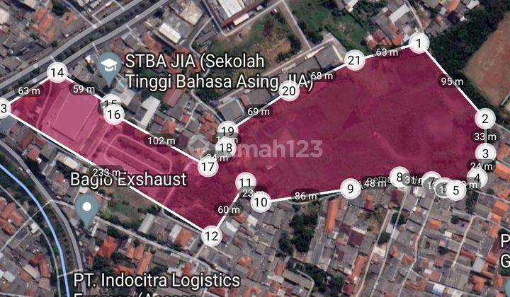 Tanah 3,8 Ha Di Bekasi Timur Dijual Di Bawah Harga NJOP 1