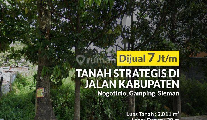 Dijual Tanah Luas 2011 Meter Persegi Di Jalan Kabupaten Sleman 1