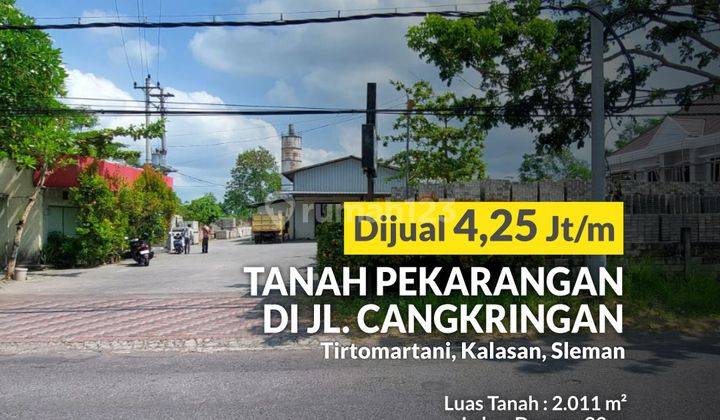 Dijual Tanah Pekarangan Luas Di Jalan Cangkringan Kalasan Sleman 1