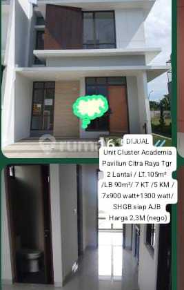 Rumah + Kost 7 Kamar Cluster Academia Paviliun Citra Raya Tangerang Rumah + Kost 7 Kamar Cluster Academia Paviliun Citra Raya Tangerang