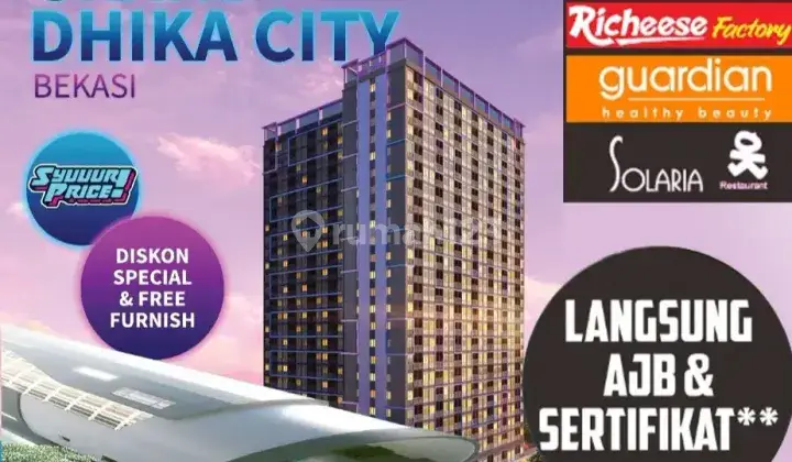 Dijual unit studio Apartemen grand Dhika city Bekasi timur  10