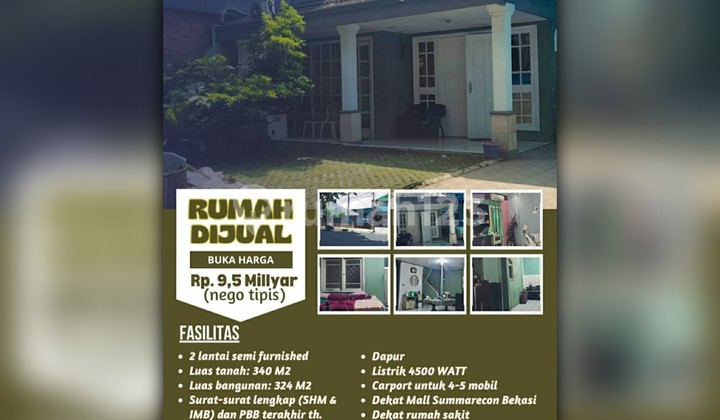 Rumah Dijual Pinggir Jalan Utama Agus Salim Bekasi 2
