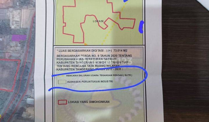 Tanah Di Jual Lokasi Cikupa Luas 7.5 Hektar Shm Lokasi Strategis 2