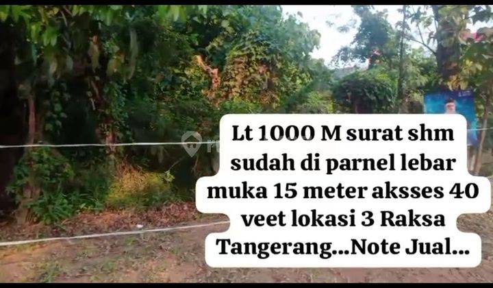 Di Jual Kavling Komersil Di Tigaraksa Murah Luas 1000 M² Shm 2