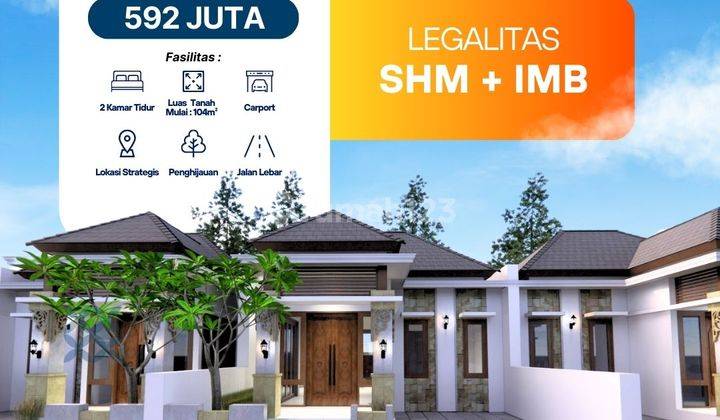 Jual Rumah Minimalis Elegan Luas Type 50-104m2 Di Sleman Jogja 1