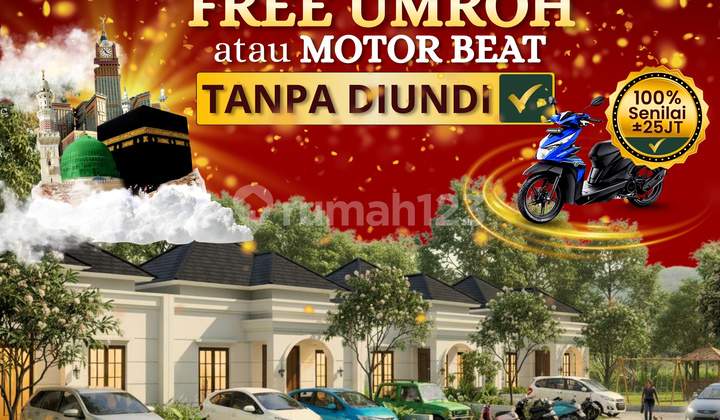 End of Year Promotion Free Umrah/Beat Motorcycle, Purchase a Home in the American Classic Cluster in Prambanan