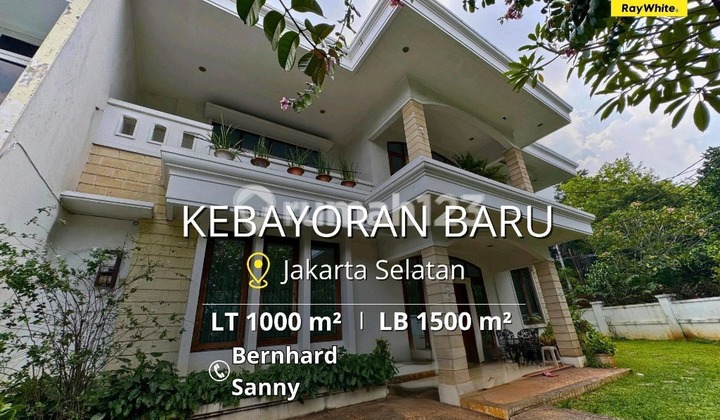 RUMAH MEWAH MURAH !!! LT 1.000m² LB 1.500m² Rp 55 M LOKASI  TENANG NYAMAN DEKAT TAMAN  ASRI JARANG ADA KEBAYORAN BARU 2