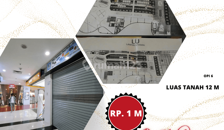 Ruang-usaha di Kios Bec 2 Lantai Ug Dan Lu, Bandung 12 m Bagus SHM 2