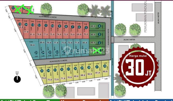 Tanah murah wonoayu,siap bangun,row jl lebar,shm  6
