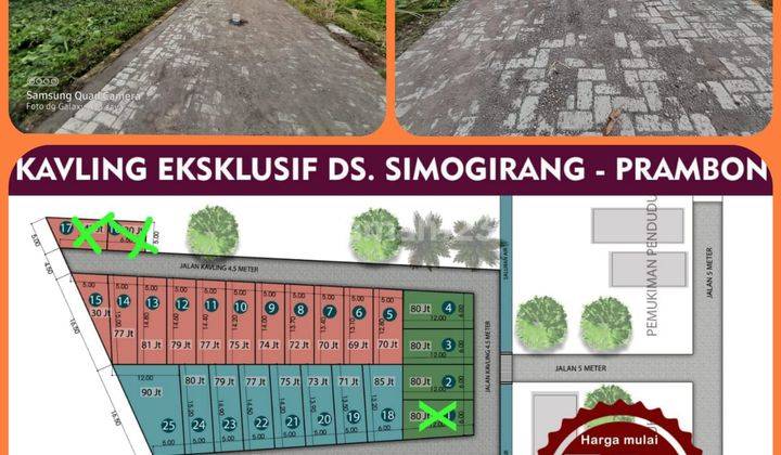 Tanah murah wonoayu,siap bangun,row jl lebar,shm  7