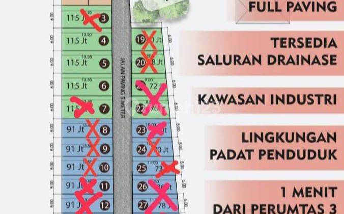 Tanah murah wonoayu row jalan lebar mobil sisipan,unit terbatas  1