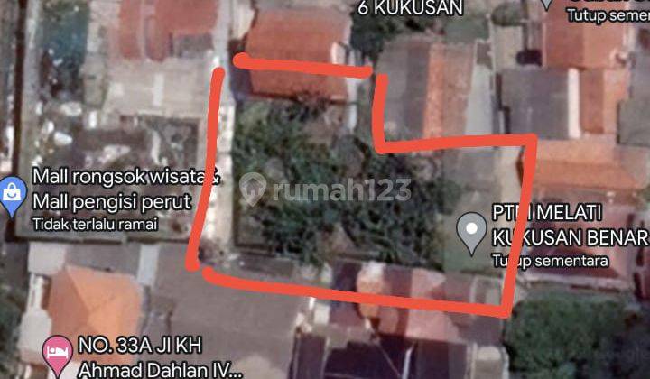  Tanah SHM Luas 512m2 Murah di Jl Ahmad Dahlan, Kukusan 1