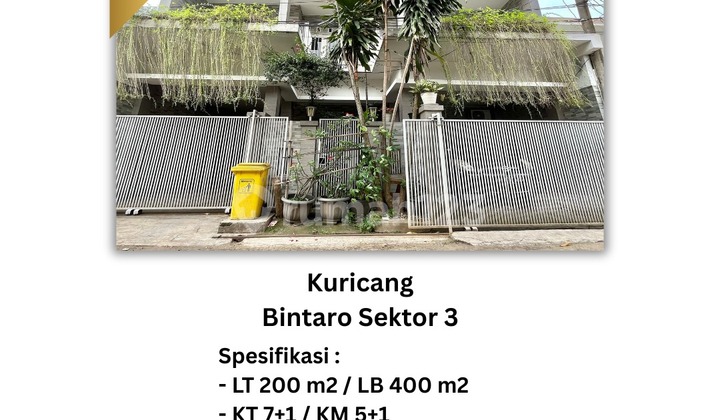 Rumah 3 Lantai Modern Siap Huni Di Sektor 3 Bintaro 2