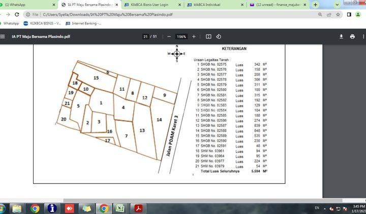 Dijual Gudang Akong Di Mauk Unfurnished 5594m² SHM 2