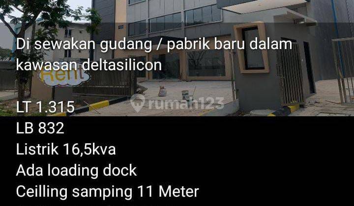 Di Sewakan Gudang atau Pabrik di Delta silicoun permtr siap pakai new 2