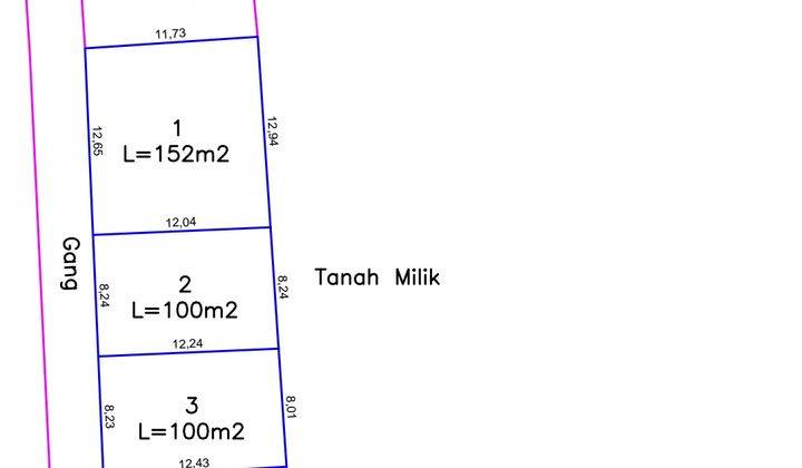 Dijual tanah Luas 200m2 di Tukad Petanu, Panjer Denpasar Selatan. 5