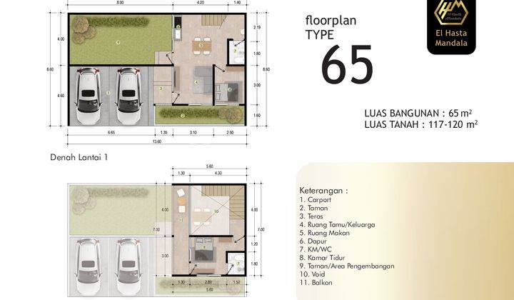 Rumah 2 Lantai Konsep Scandinavian Fasum Lengkap di Kalasan 2