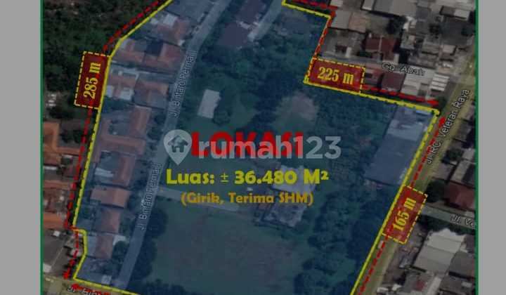 FOR SALE Plot on Jl. Raya Veteran Bintaro, Area 3.6 Hectares, Corner Lot