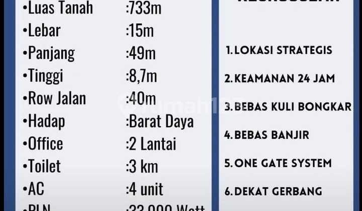 Dijual Gudang di Bizzpark Kranji Bekasi 6