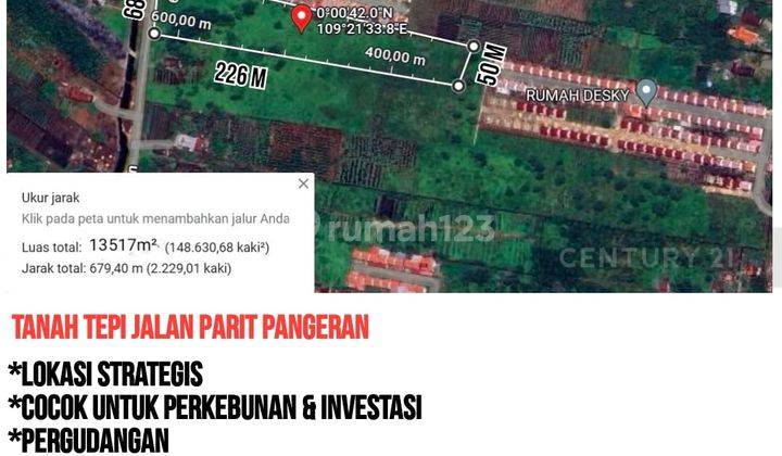 Tanah Pinggir Jalan Parit Pangeran 1