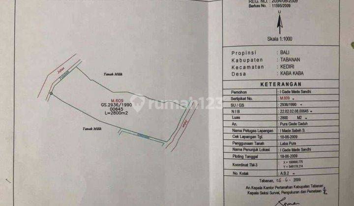 Dijual Tanah 28 Are Main Road Kaba2. Yellow 2