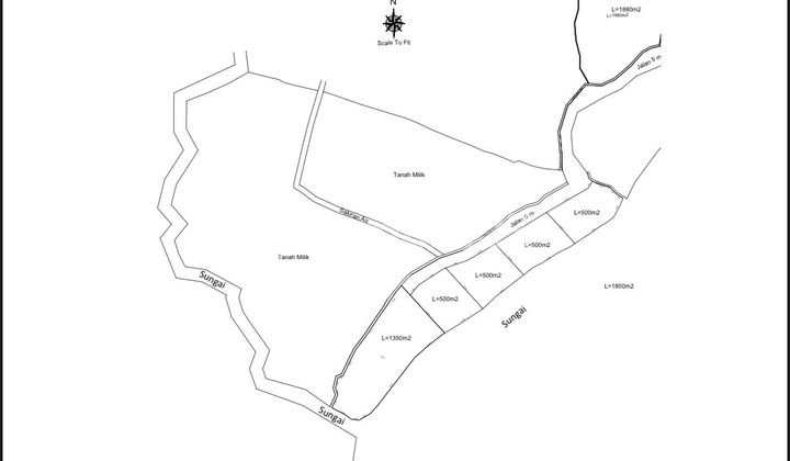 For Rent 37 Are Land with SHM in Cepaka - Los Sungai