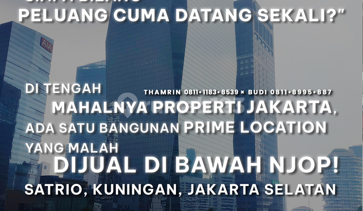 JUAL DIBAWAH NJOP! Gedung Kantor 4 Lantai, Jalan Raya Prof Dr Satrio Kuningan Jakarta Selatan Cocok buat kantor, co-working, mini hotel, showroom, atau restoran high-traffic.