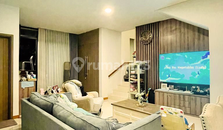 Rumah 2 Lantai + Attic Room Bonus Sky Balcony, Caelus Greenwich Bsd, Furnished, Dekat Gading Serpong
