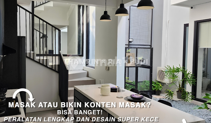Turun Harga! Rumah Modern Minimalis, 2.5 Lantai, Pondok Labu, Cilandak Jakarta Selatan, Furnished, Bonus Kitchen Set Cantik Custom dan Roof Top Garden Balcony, 2