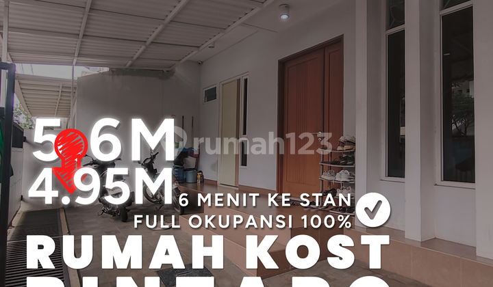 Turun Harga! Rumah Kost 3 Lantai, Khusus Wanita, Bintaro, 6 Menit Jalan Kaki ke Stan, Siap Pakai