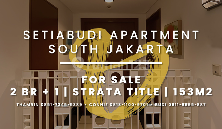 Turun Harga! Apartemen Mewah 2 BR, Setiabudi, Jakarta Selatan, View Setiabudi One, Lantai Tengah