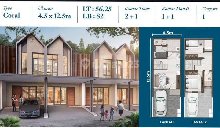 Rumah di cluster Denver PIK 2 ukuran 4.5x12.5 unfurnished 1