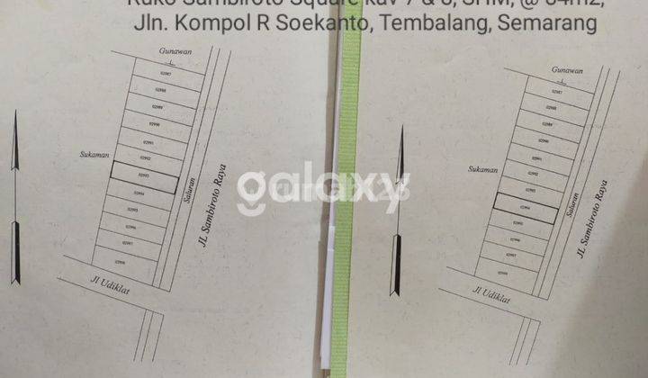 Dijual Disewakan 2unit Ruko Bersebelahan Jl Sambiroto Raya 2