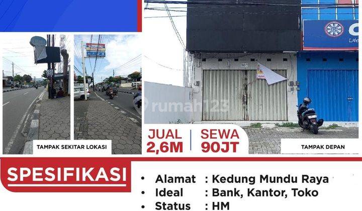 Ruko 2lantai di pinggir jalan raya Kedungmundu  1