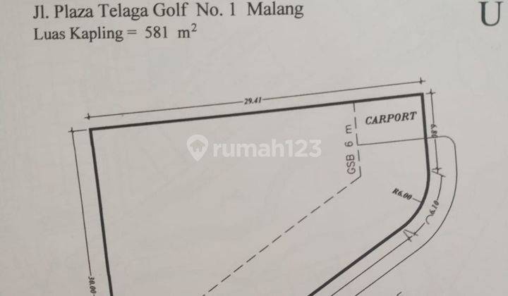 Dijual Tanah Plaza Telaga Golf Araya Malang Dekat Arjosari, Matos, Hawai Waterpark, Tol Singosari, Bentoel,  Matos 2