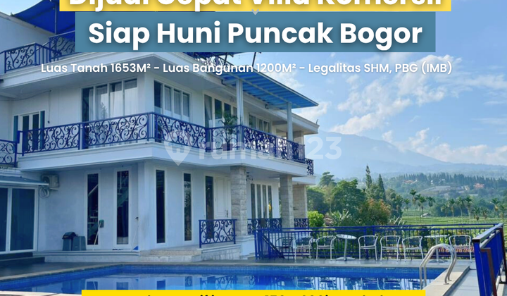Villa Di Jual Di Puncak Bogor Luas Tanah 1653m2