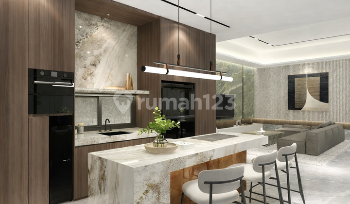 Rumah Interior Mewah 12X25 4Kt Full Furnished Desain Tropical Minimalis di Katamaran Pik