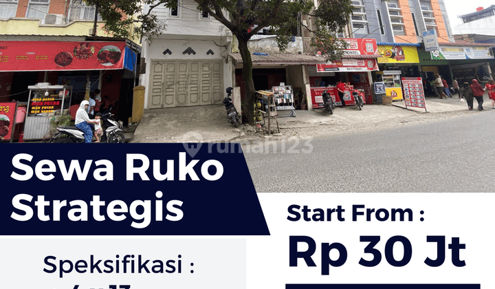 Sewa Ruko Strategis Murah Meriah Inti Kota Medan Jalan Karya Cilincing 1