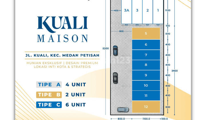 Jual Rumah Komplek Kuali Maison Daerah Sekip Jalan Kuali Dekat Universitas Unpri Medan 6