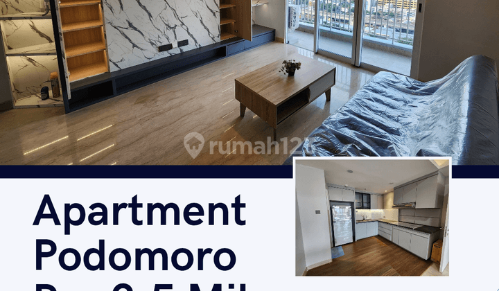 Jual Apartment Podomoro Lantai 15 Hadap Timur Full Furnish Termurah 1