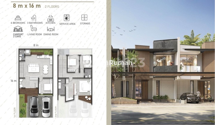 DIJUAL VILLA KOMPLEK JEWEL INFINITY - DAERAH CEMARA