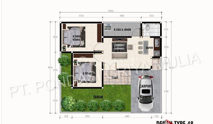 Rumah Baru SHM di Krembangan,kulon Progo Desain Etnik Jawa Modern 4