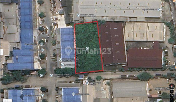 Disewakan Kavling Luad 2500² Di Area Pergudangan Tunas Daan Mogot - Jakarta Barat 1